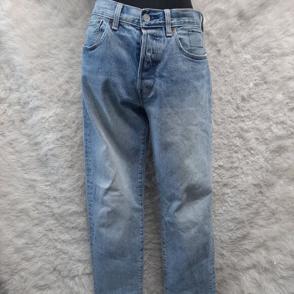 Levi's Fresh Leaves Justin Timberlake Man's Blue Slim Taper Fly Buttons Jeans 31 - Picture 1 of 13